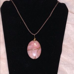 Pink wrapped pendant